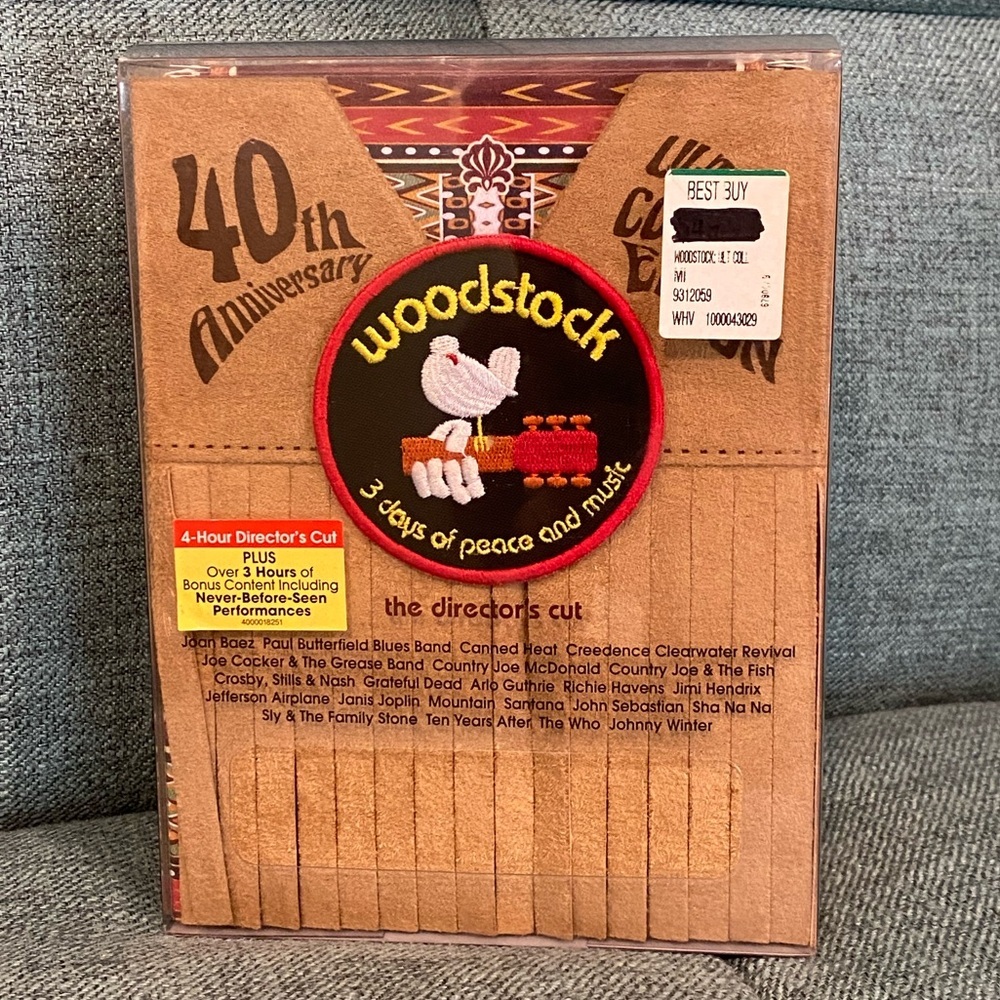 NWT Woodstock: Three Days of Peace & Music DVD, 2009 Directors Cut 40th Set